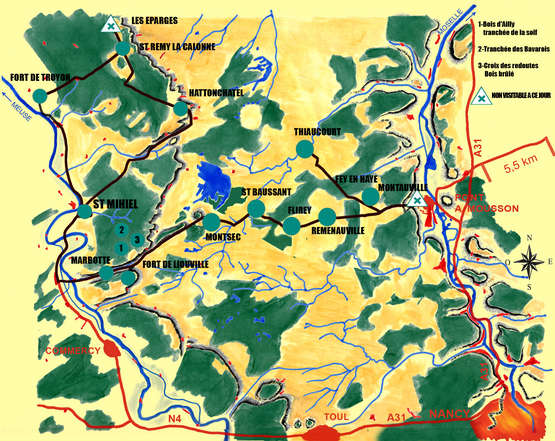 Carte Route de Saillant