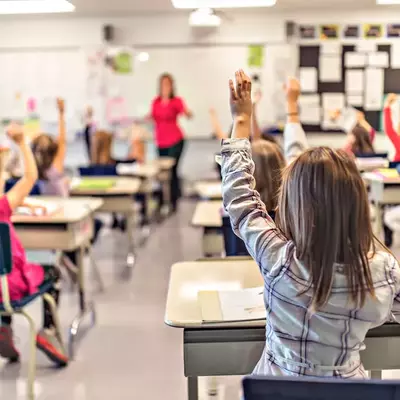 salle de classe avec des enfants